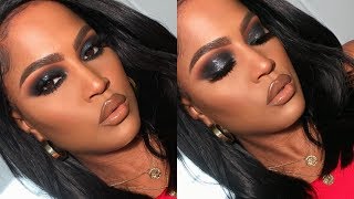 SPARKLY BLACK SMOKEY EYE | MAKEUPSHAYLA