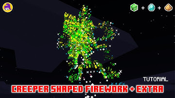How to craft Extra Creeper Shaped Firework - Minecraft mini tutorial