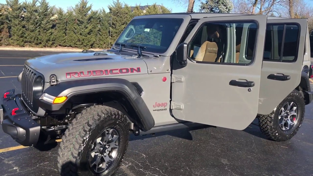 2021 JEEP WRANGLER RUBICON STING GRAY WITH DARK SADDLE INTERIOR - YouTube