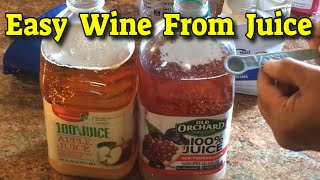  HOMEMADE WINE FROM JUICE  WE'RE MAKING PAW PAW's WINE  EASY REDNECK WINE FROM JUICE ?
