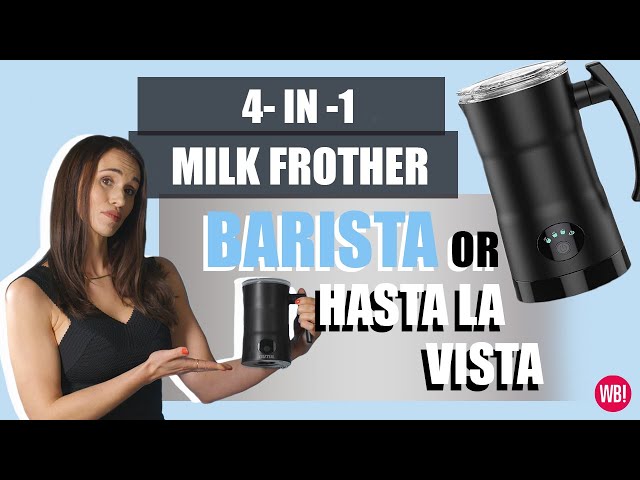 Milk Frother, Longdeem 4-in-1 Electric Milk Steamer 500W, 10oz