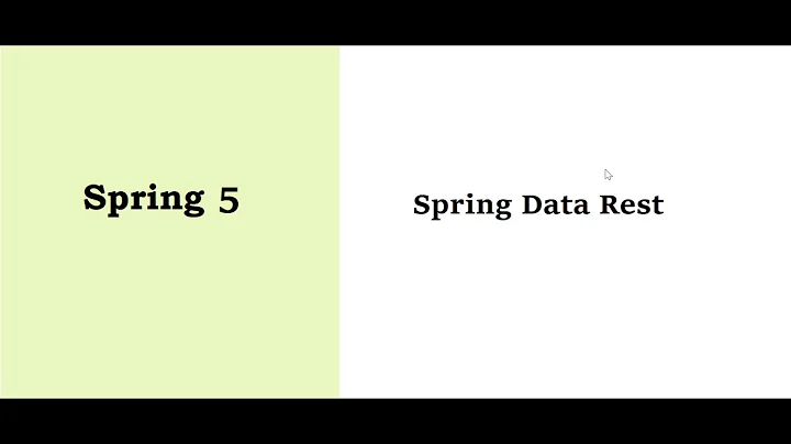 Spring 5 -  Rest API in 5 minutes using Spring Data Rest