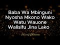 Baba Wa Mbinguni Nyoosha Mkono Wako Video Lyrics 