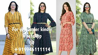 LATEST KURTI DESIGNS || For your order kindly what&#39;sapp @+919946111114