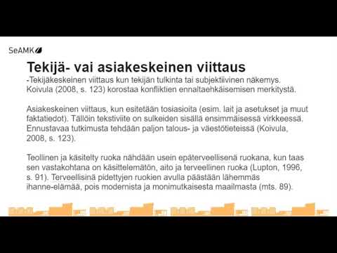 Video: Miten viittaus eroaa aistista?