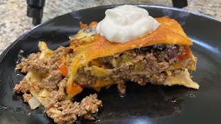 A Delicious Mexican Casserole Recipe! | Layers of Cheese, Beef, Beans, and Tortillas!