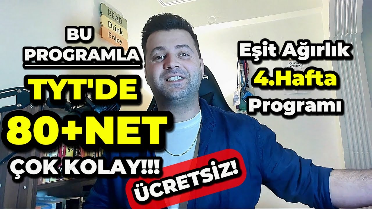 TYT'DE 80 ÜZERİ NET İÇİN ALTIN DEĞERİNDE DERS ÇALIŞMA PROGRAMI | Birlikte Hazırlıyoruz! | EA 4.Hafta