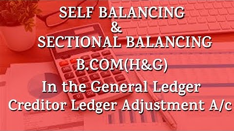Self Balancing Ledger | Full Explained | B.COM (H&G) | #accountancy