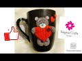 Polymer clay Me-to-you bear on a mug - دبدوب على ماج بالصلصال الحراري