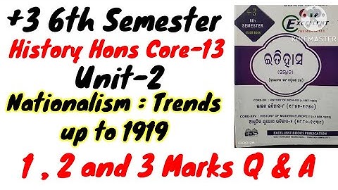🔥 +3 History Hons Core-13|6th Semester|Unit-2|1 , 2 and 3 Marks Questions with Answers|