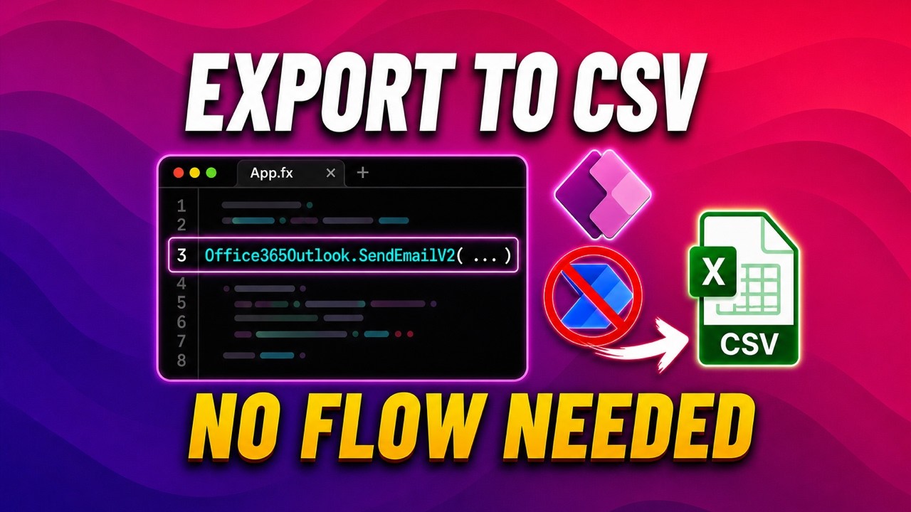 Export to CSV in Power Apps Without a Power Automate Flow!