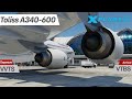 Xplane 12  toliss a340600  the best flybywire airbus