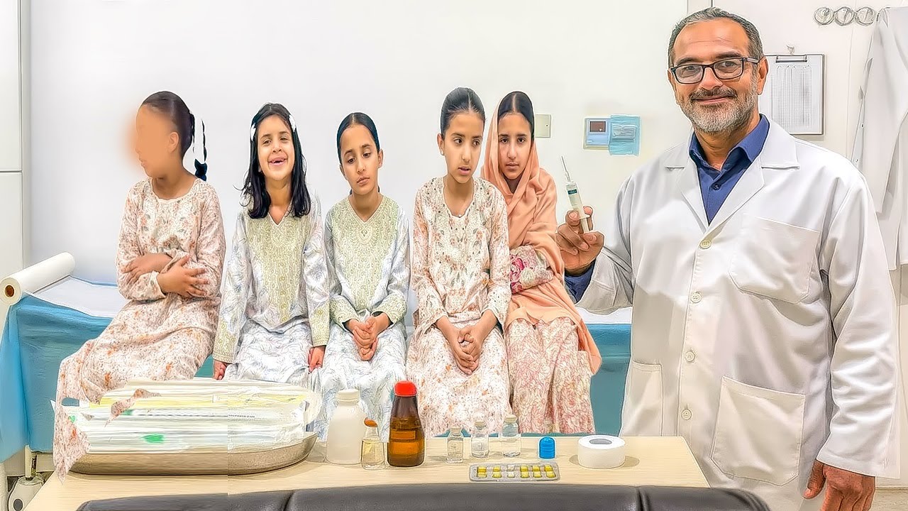 لما الدكتور يكشف من المريضة من بناتي ويعطيها اكبر 💉😭 -    سوالف بناتي