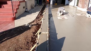Veterans concrete,...edging, construction joints & finishing progress