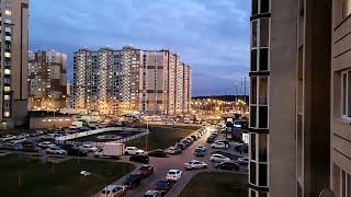 Evening timelapse in Domodedovo 20.04.2022.