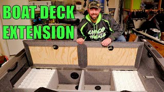 HUGE BOAT DECK UPGRADE!!   DIY Deck Extension with TONS of storage.