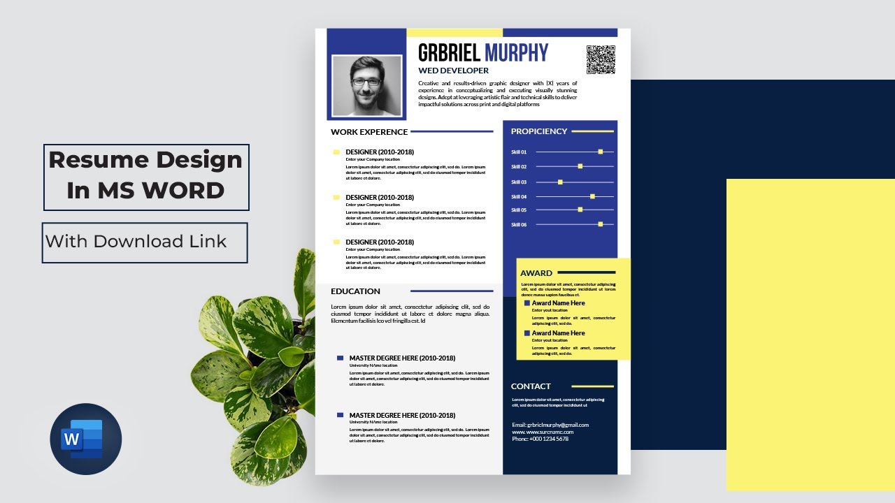 Crafting🚀 the Perfect Resume - Creative MS Word Tutorial-2023 - YouTube
