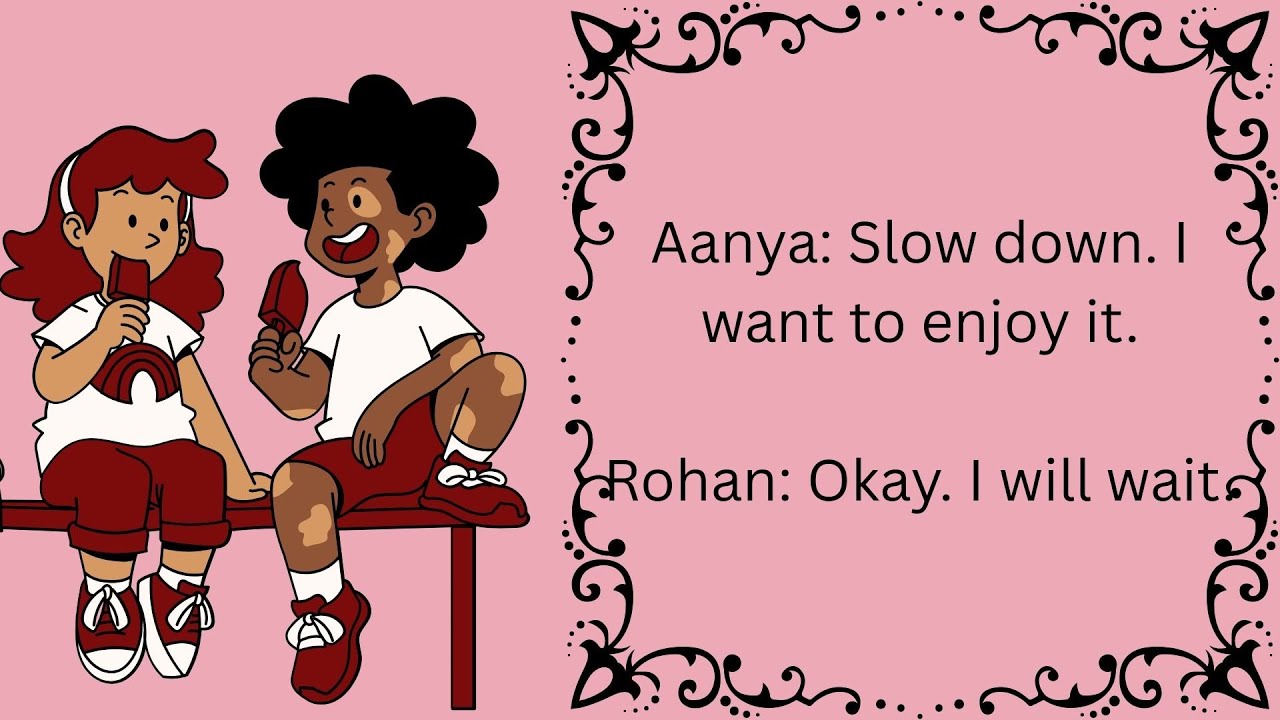 English Conversation Between Siblings Eating Ice Cream | English Speaking Practice