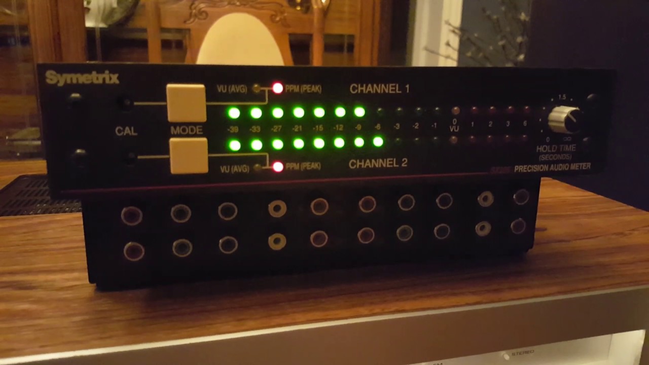 Audio power meter symetrix sx205 peak RMS audio vintage crazy eugene