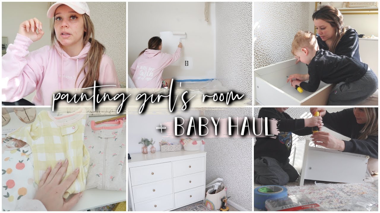 Painting Nursery Girl's Room & Baby Clothing Haul!