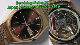 Seiko Quartz S-Q Japan movement Cal-7123-8149 | OVERHAULING MACHINE