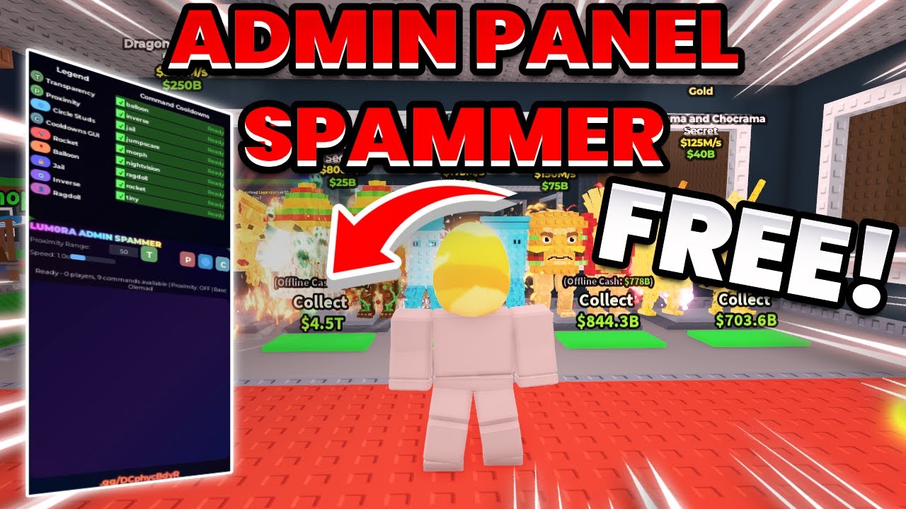 Steal A Brainrot Admin Panel Spammer Script | PC & Mobile | Keyless & Pastebin