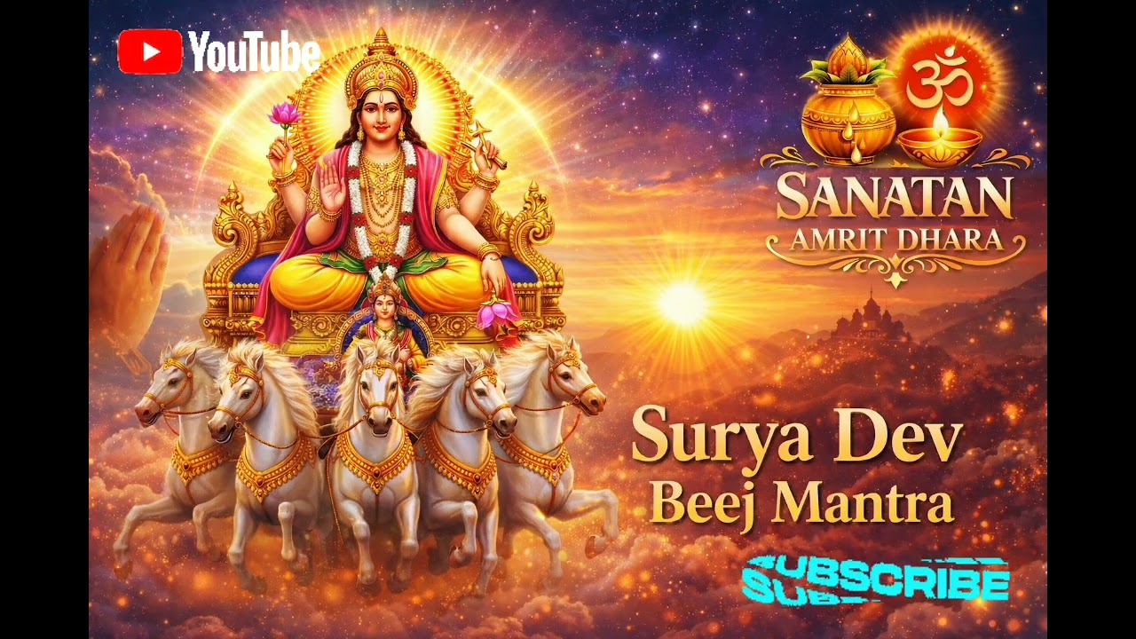 Surya Dev Beej Mantra | Om Bhram Bhreem Bhroom Sah Suryaya Namah | Sunday Special