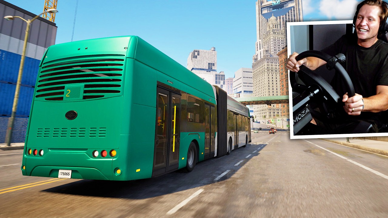 Driving a City Bus on my Racing Simulator - Bus Bound