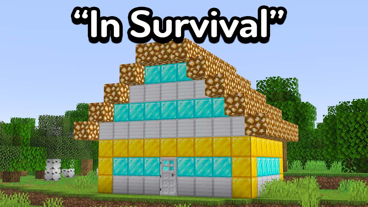 I Built My FIRST House In Survival Minecraft - YouTube