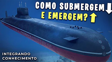 Porque o submarino consegue flutuar e afundar?