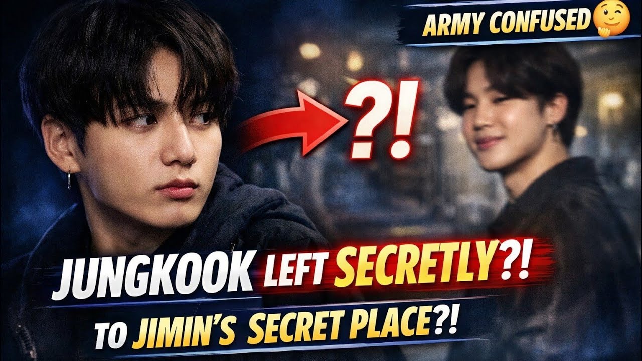 30 minutes ago! Jungkook secretly left for Jimin's secret place? ARMY began to wonder! 🤔💥