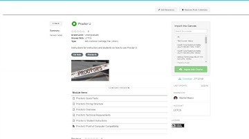 Importing ProctorU Module into Canvas Course