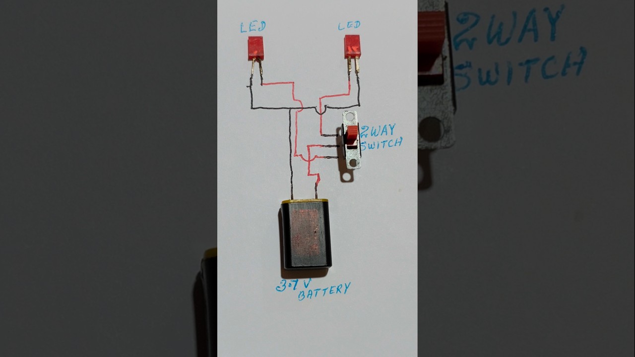 How to connect//2way switch and 2 LED light//circuit diagram # ...