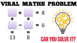Viral Math Problem - How to solve 8 6 8 13 Box Problem in Hindi - Latest Math Puzzles