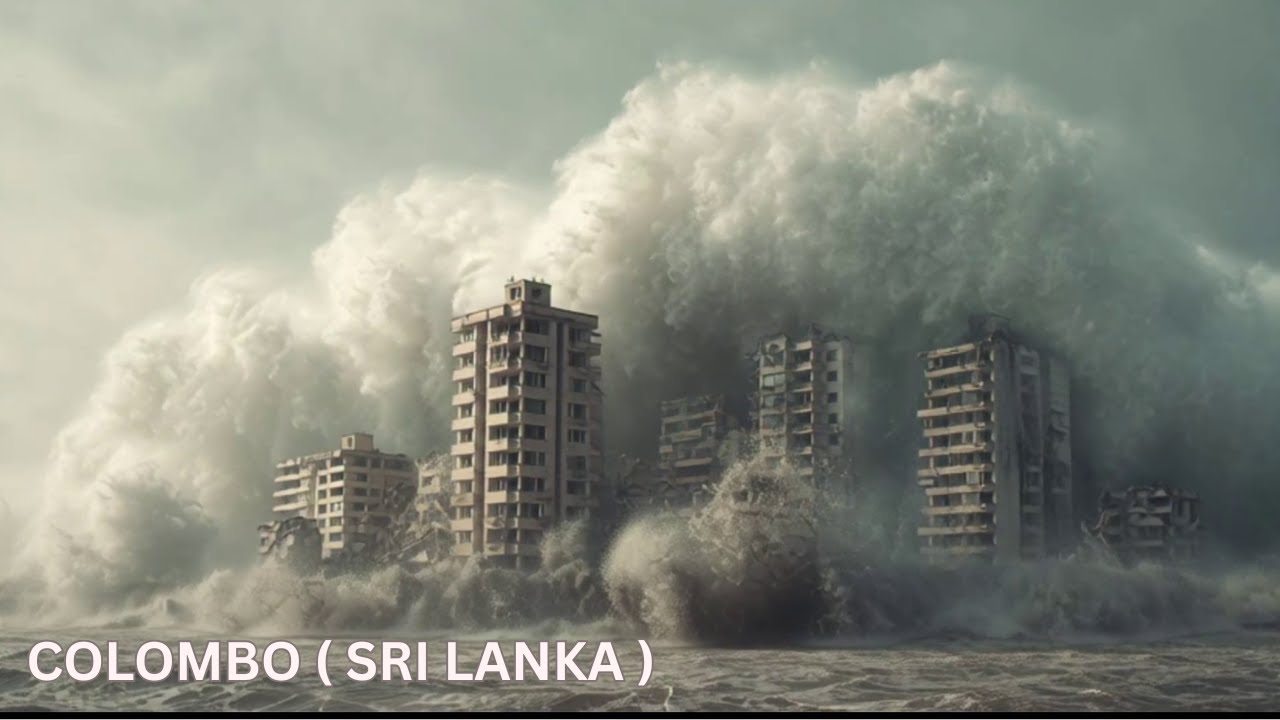 mega tsunami strikes in colombo (sri lanka ) ( ai cinematic )