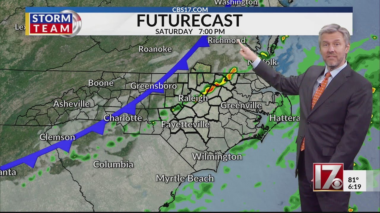 Central NC Weekend Forecast Wes Hohenstein CBS 17 - YouTube