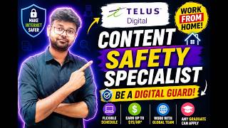 TELUS Digital Work From Home Job 2026 | ₹50K+ Salary | Content Safety Specialist WFH Job