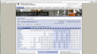 How to View The Commuter Rail Schedule Page 3