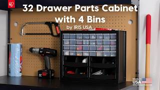 IRIS 32 Drawer Parts Cabinet with 4 Bins (DPC-BIN-364)