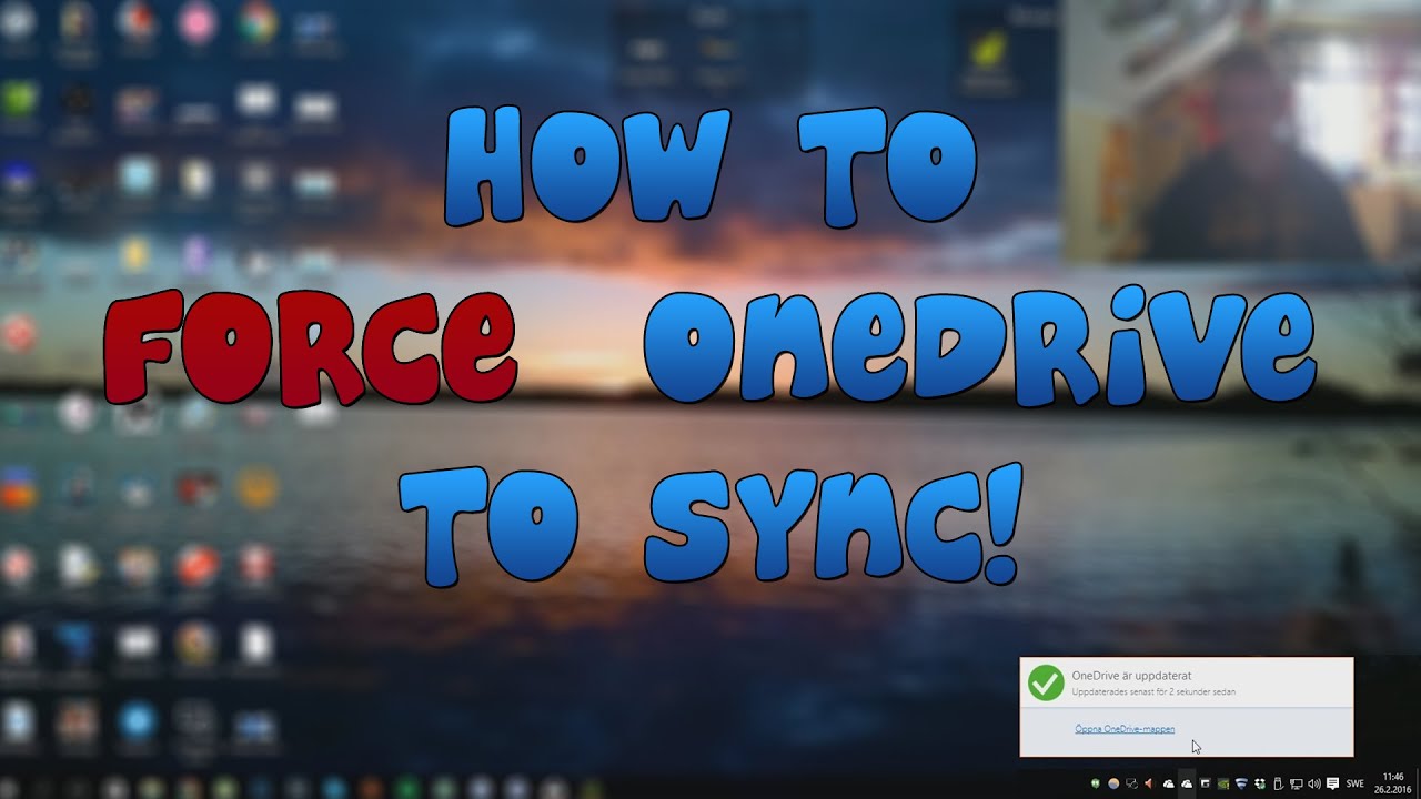 onedrive force sync of folder