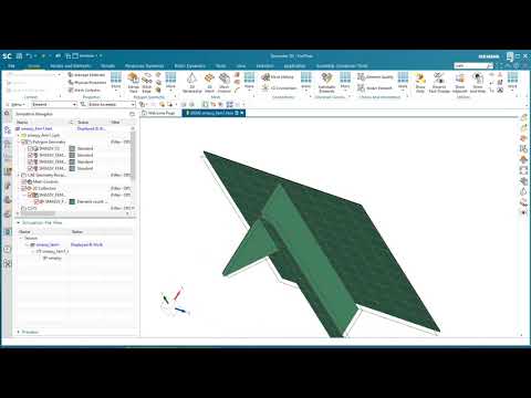 Simcenter 3D comparing a shell mesh with offsets to a solid model with Teamcenter Visualization