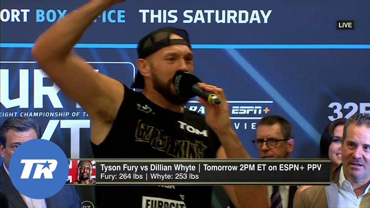 Tyson Fury and Dillian Whyte have final words, Fury Promises to Put on a F****** Show!