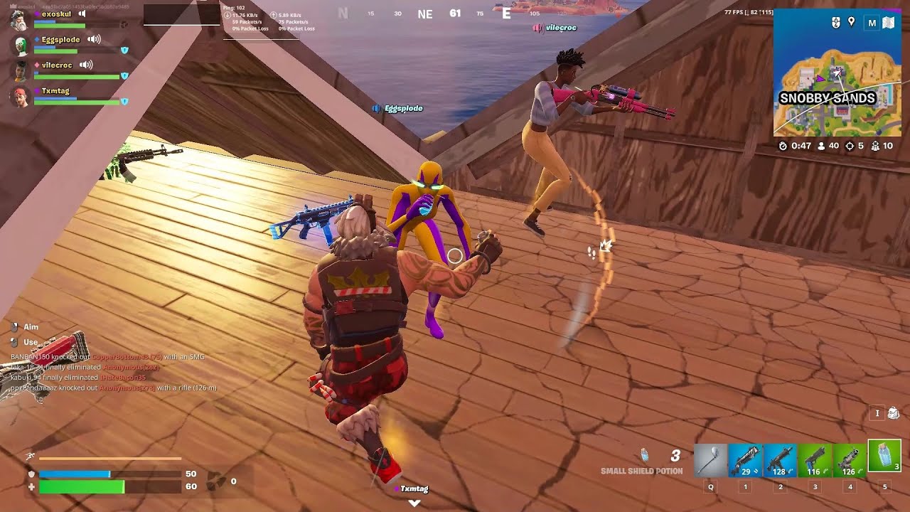 Fortnite Reload ZB | Sgt. Winter skin gameplay | Endless spawn feat. Croc, Gord | 39K