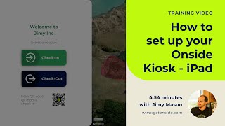 Setting up your Onside Kiosk - iPad