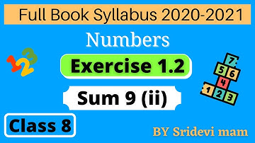 TN class 8 maths chapter 1 Numbers exercise 1.2 sum 9 ii 8th std full book new syllabus 8th tamil