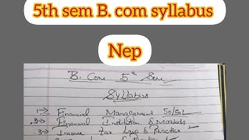 ||Bcom 5th sem syllabus explained in kannada|| 5th Nep syllabus||