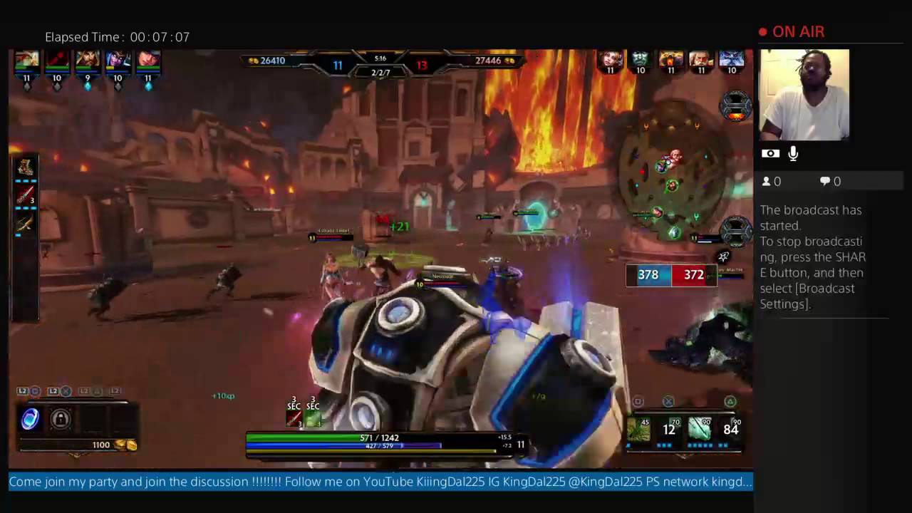 "Running it with King".Episode:SMITE KingDal225's Live PS4 Broadc