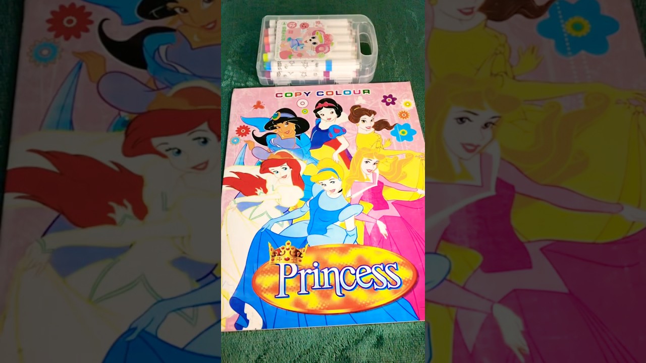 Wow Magical Princess 👑 Copy Coloring Book 🌈 Relaxing Art ASMR 💕 