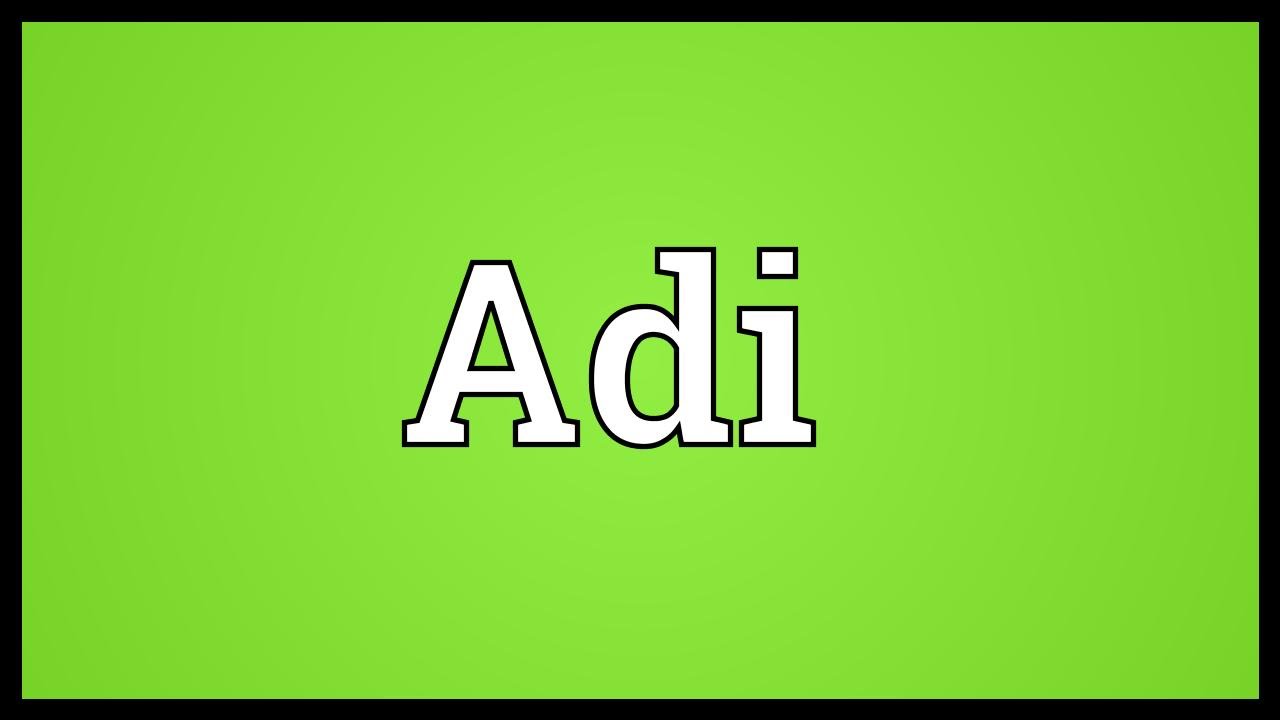 Jaký je anglický význam Adi?