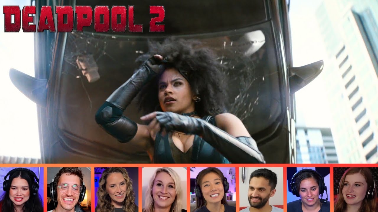 Reactors Reacting to DOMINO'S POWER OF PURE LUCK | Deadpool 2 (2018)